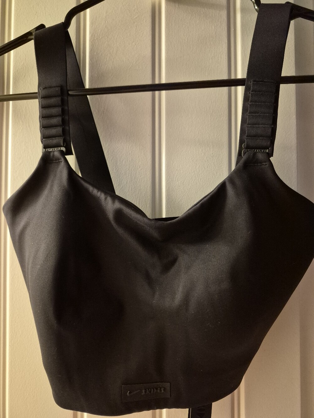 NIKE Skims Obsidian Black Sports Bra with Wide Straps